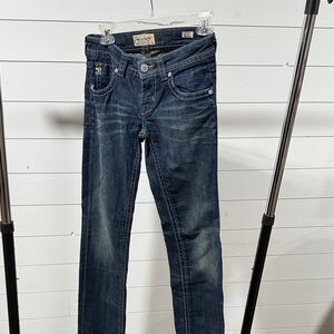 Stylish Dark Blue Straight Leg Jeans